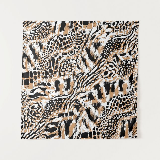 Animal pattern design. Modern leopard pattern desi Tapestry (Front)