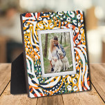 Animal Pattern Frameless Family Photo Easel Back Plaque<br><div class="desc">Made to look dimensional, a multi-colour animal print pattern creates a beautiful frame for our favourite photo on this tabletop plaque with a built-in easel. The image is put directly on the hardboard panel for a stunningly crisp image with an easy wipe clean surface. Great as a gift or to...</div>