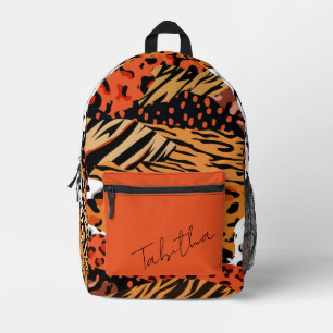 Animal Pattern Personalised Printed Backpack