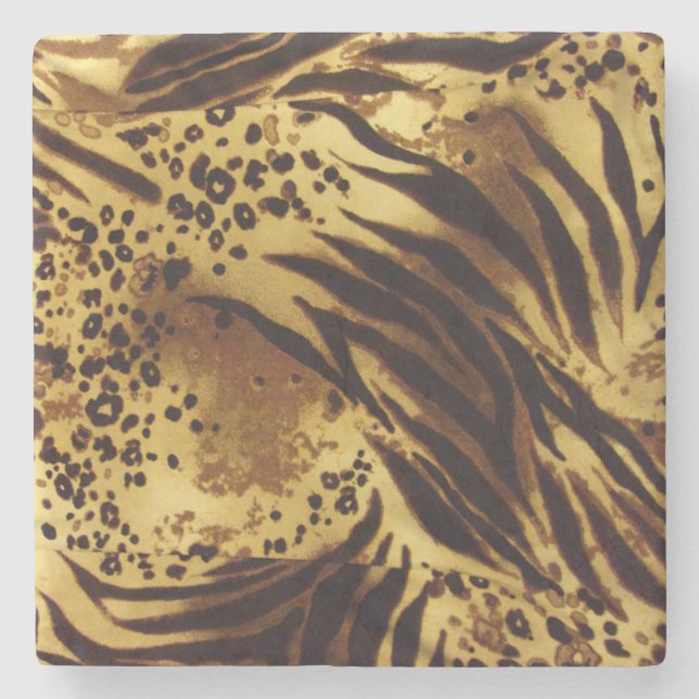 Animal Pattern Stone Coaster (Front)