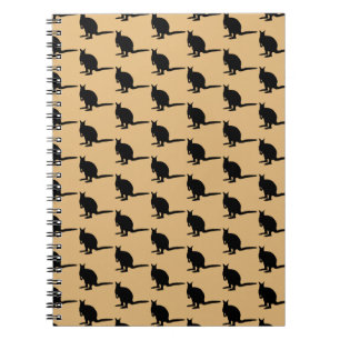 Animal Pattern. Wallaby Design in Brown and Black. Notebook