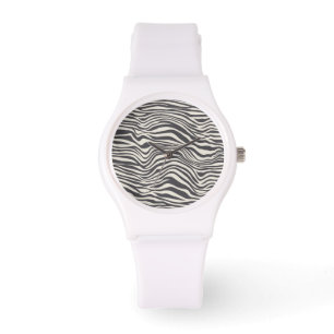 ANIMAL PATTERNED ZEBRA DESIGN WHITE WATCH