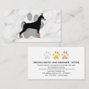 Animal Paw   Black Dog Business Card
