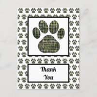 Animal Paw Dog Silhouette Thank You