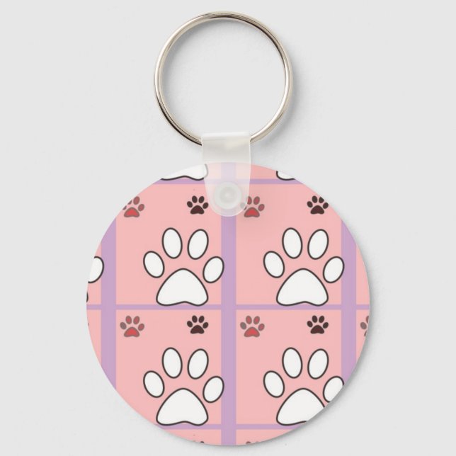 Animal paw pattern key ring (Front)
