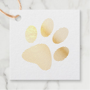 Animal Paw Print Favour Tags