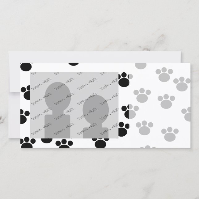Animal Paw Print Pattern. Black and White. (Front)
