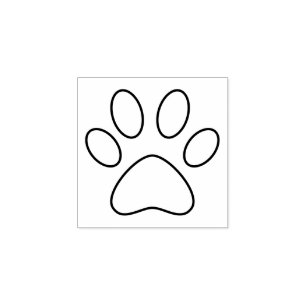 Animal Paw Print Rubber Stamp