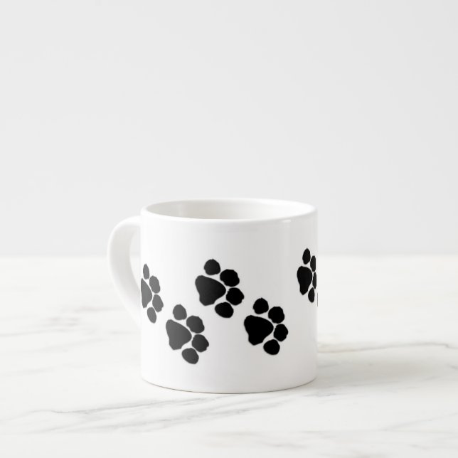 Animal Paw Prints Espresso Cup (Front Left)