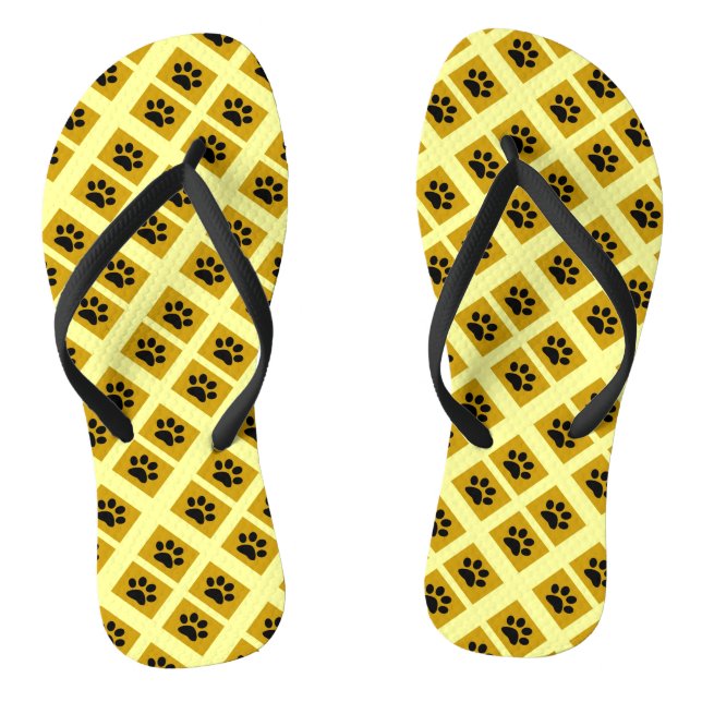Animal Paw Prints Flip Flops (Footbed)