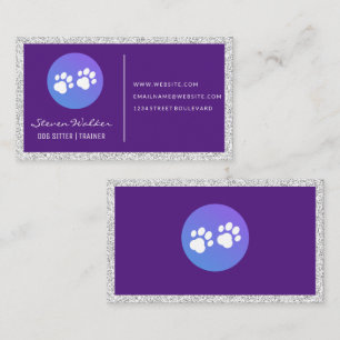 Animal Paw Prints Logo Business Card