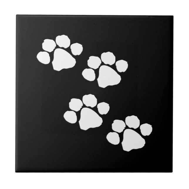 Animal Paw Prints Tile (Front)