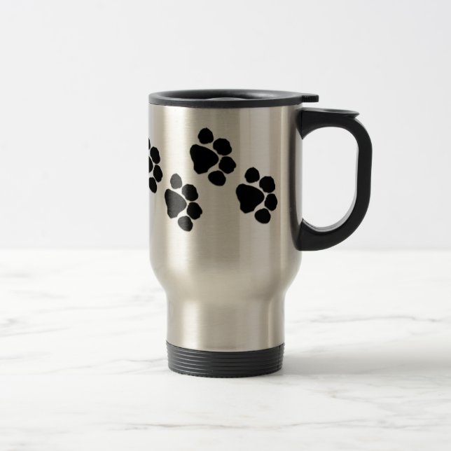 Animal Paw Prints Travel Mug (Right)