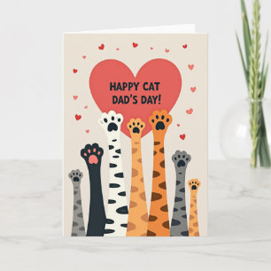 Animal Paws Fathers Day Card