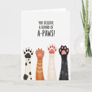 Animal Paws Fathers Day Praise Card