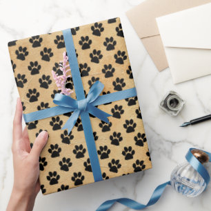 Animal Paws Print Pattern Wrapping Paper