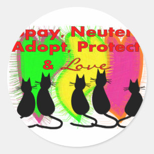 Animal & Pet Adoption Gifts Classic Round Sticker