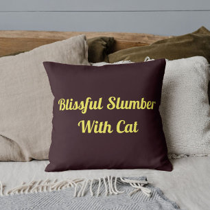 Animal Pet Cat Funny Quote Customised Black Cherry Cushion