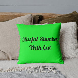 Animal Pet Cat Funny Quote Cute Personalised Lime Cushion