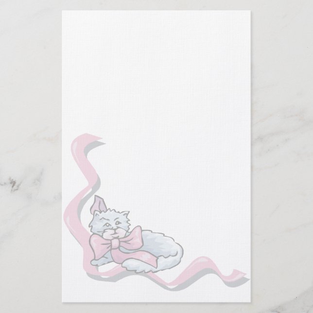 Animal Pet Lovers Cat Stationery (Front)