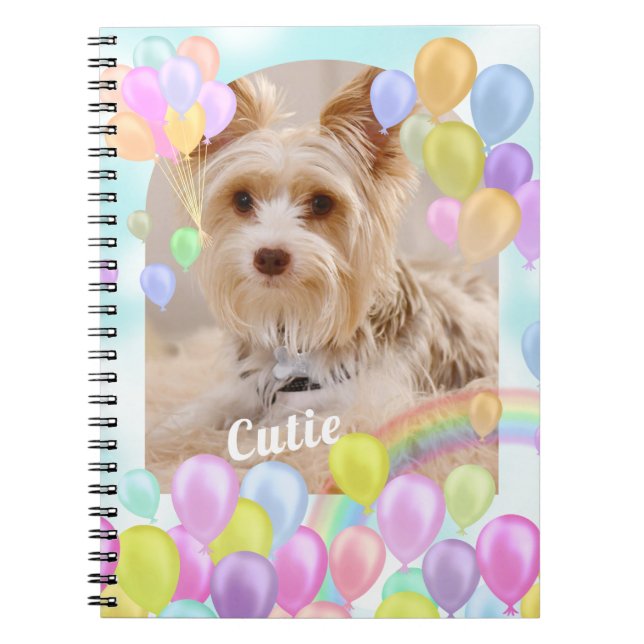 Animal Pet Photo Balloon Notebook (Front)