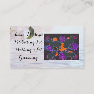 Animal Pet Sitting Cat Dog Business Office Care Card