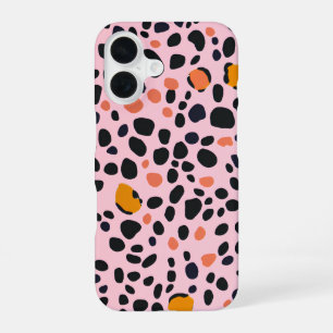 Animal pink leopard iPhone 16 case
