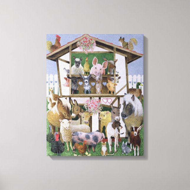 Animal Playhouse Canvas Print (Front)