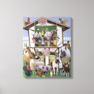 Animal Playhouse Canvas Print