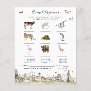 Animal Pregnancy   Baby Shower Game