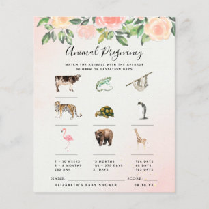 Animal Pregnancy Baby Shower Game
