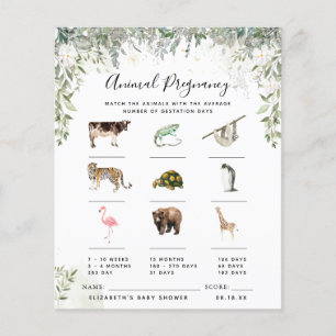 Animal Pregnancy   Baby Shower Game