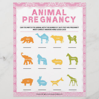 Animal Pregnancy [Luxury Lace [Pink]] Custom Letterhead