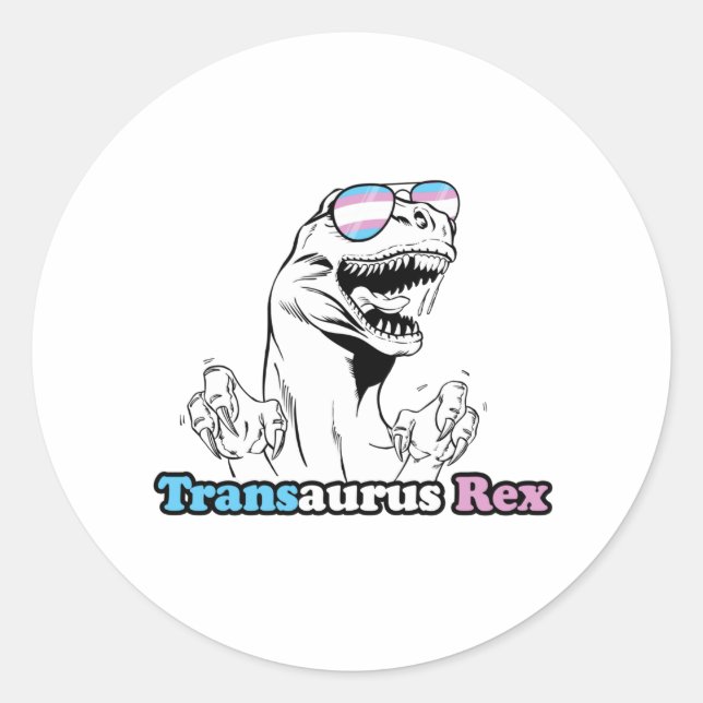 Animal Pride - Transaurus Rex Classic Round Sticker (Front)