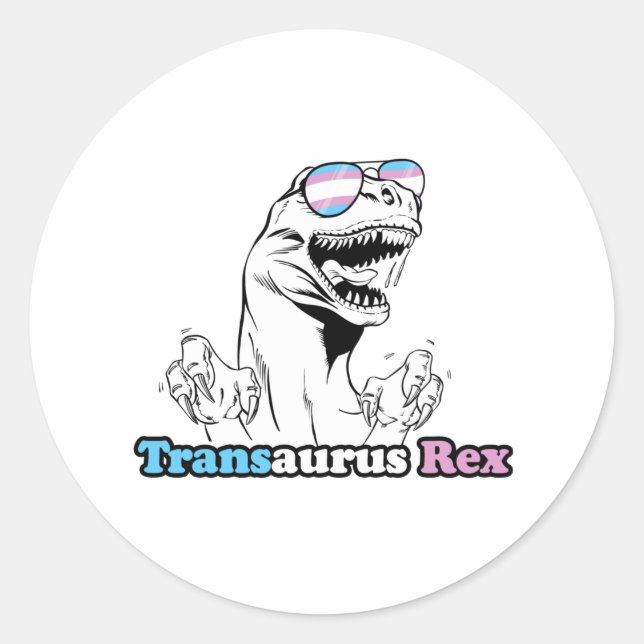 Animal Pride - Transaurus Rex Classic Round Sticker (Front)