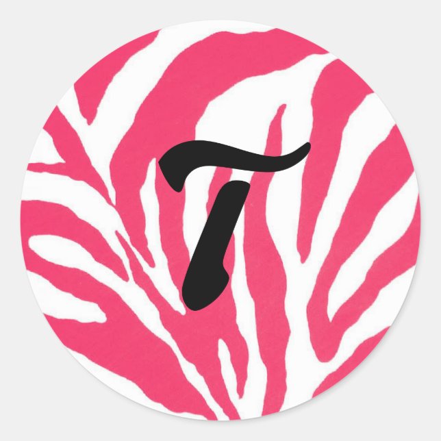 Animal print alphabet sticker (Front)