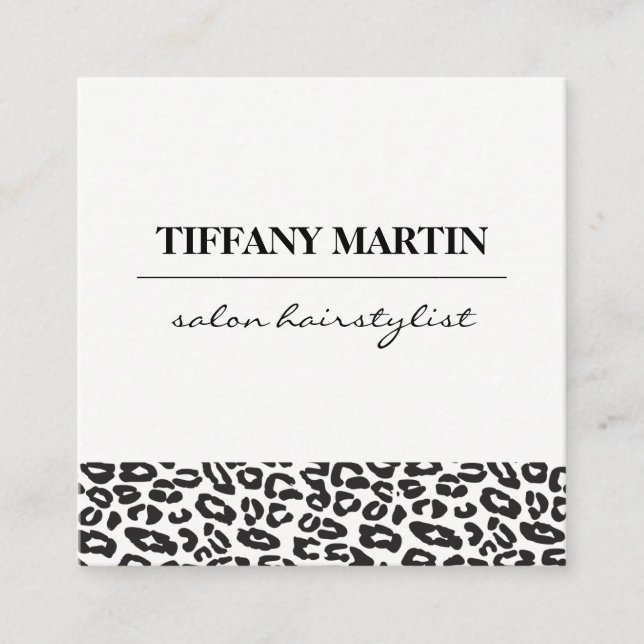 Animal Print Appointment Card (Front)