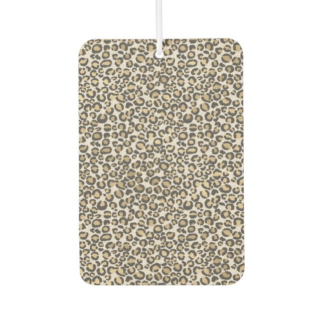 Animal Print Automotive Leopard Nuetrals Fun Heart Car Air Freshener (Front)