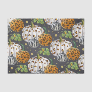 Animal Print Autumn Pumpkins  Tissue Paper