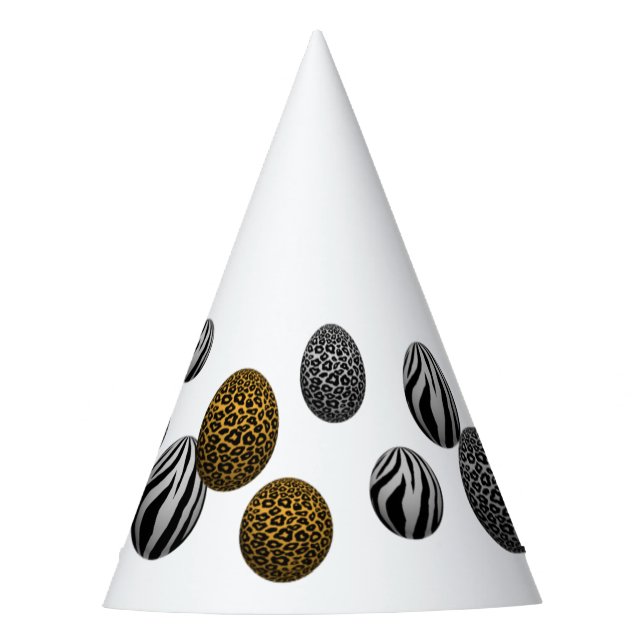 Animal Print Balls Party Hat (Front)