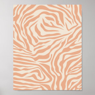 Animal Print Beige Zebra Stripes