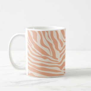 Animal Print Beige Zebra Stripes Coffee Mug