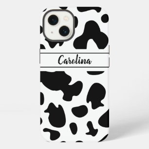 animal print black and white pattern iPhone 13 case