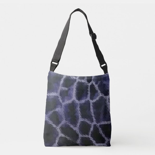 Animal Print Blue Crossbody Bag (Front)