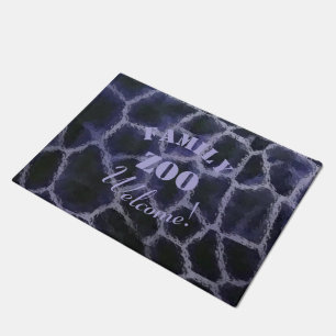 Animal Print Blue Doormat