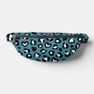 Animal Print, Blue Leopard, Cheetah Spots, Hearts Bum Bags