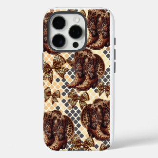 Animal print boots and bows, cheetah iphone case