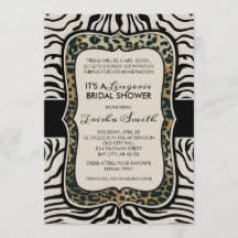Animal Print Bridal Shower Invitation