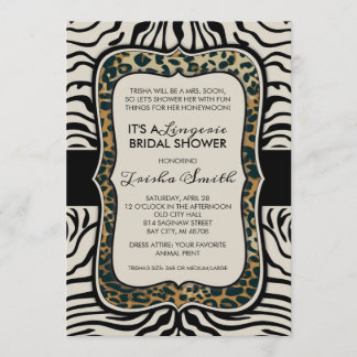 Animal Print Bridal Shower Invitation