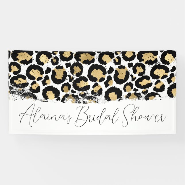 Animal Print Bridal Shower Party Banner (Horizontal)